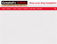 Tablet Screenshot of campbellstruevalue.com